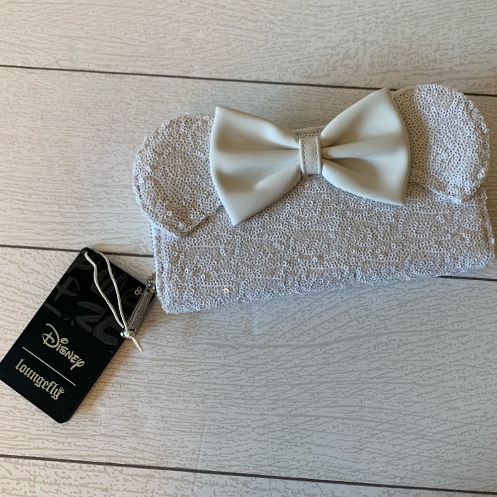 Loungefly Disney’s Minnie Mouse Sequined Wedding Wallet